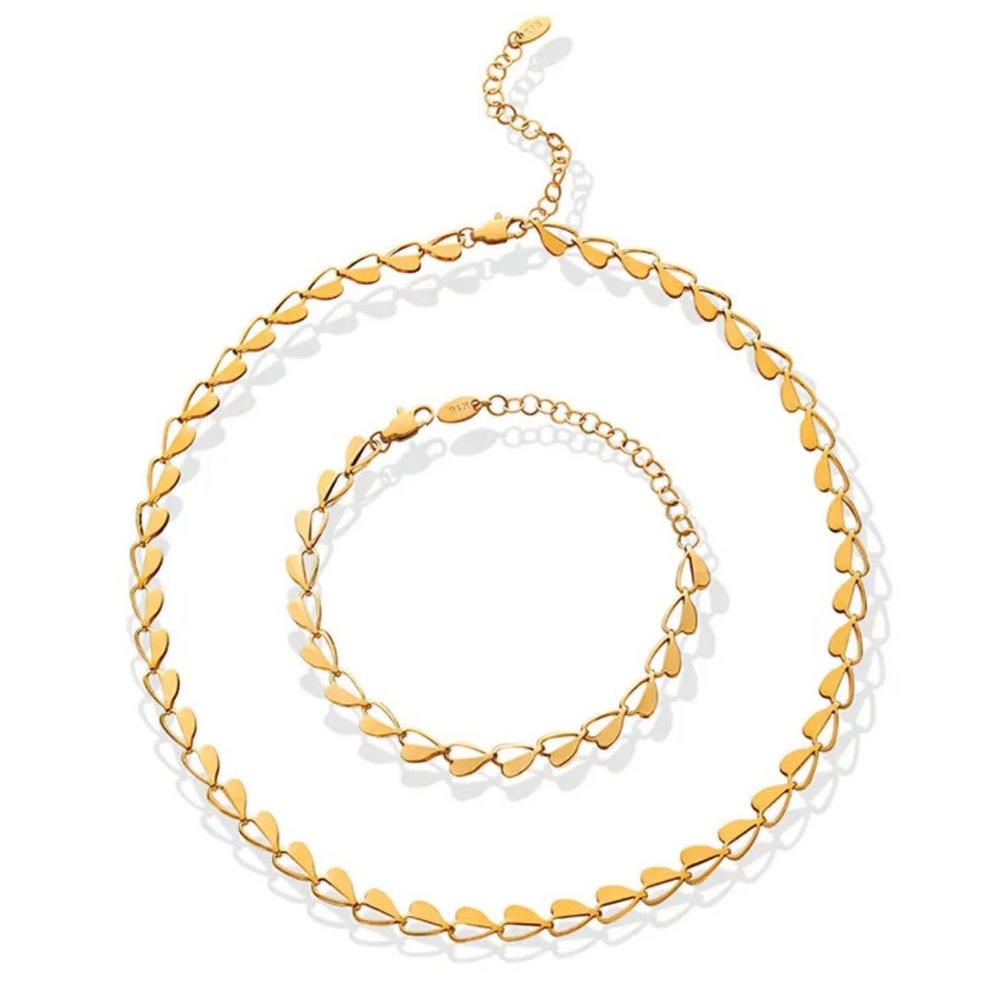 Set, gold plated 18k